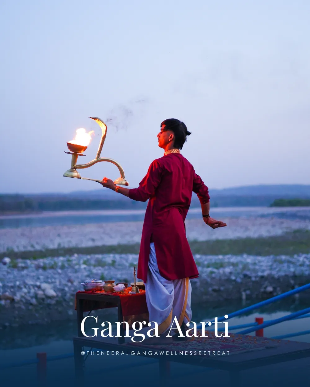 Ganga Aarti experience at The Neeraj Ganga Wellness Retreat in Rishikesh