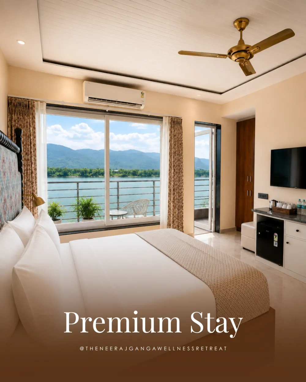 Premium rooms at The Neeraj Ganga Wellness Retreat in Rishikesh
