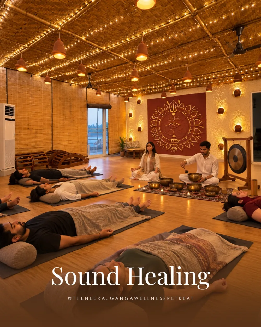 Sound healing at The Neeraj Ganga Wellness Retreat in Rishikesh