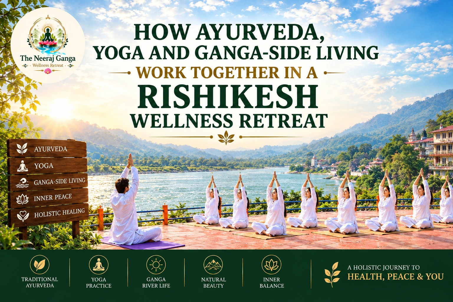How Ayurveda, Yoga and Ganga-Side Living Work Together in a Rishikesh Wellness Retreat