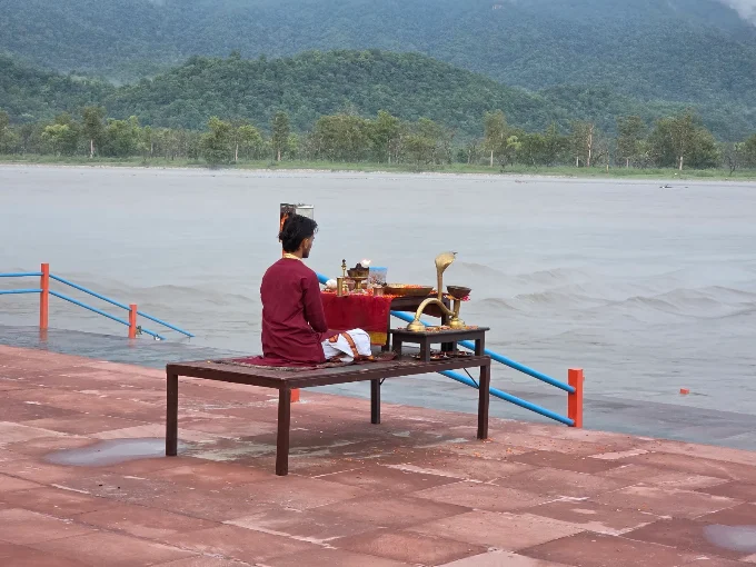 Visakha Sri Sarada Peetham Ganga Ghat Arti